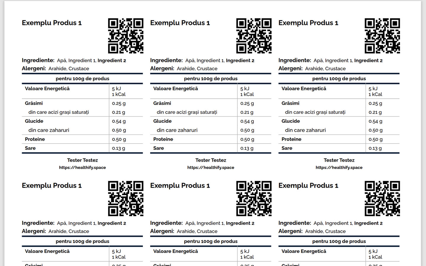 labels